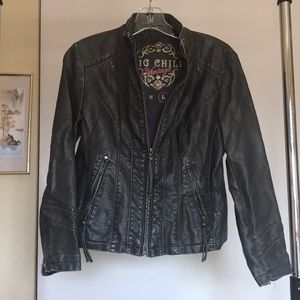 Big Chill vintage leather grey jacket